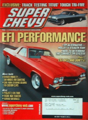 SUPER CHEVY 2004 MAY - TITUS' '56 SPEEDSTER, NOMADS